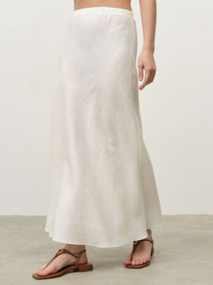Юбка льняная 8025 айвори