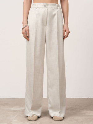 Брюки из вискозы 100225 бежевые