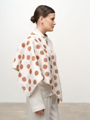 Платок из тенселя 15090 коричневый