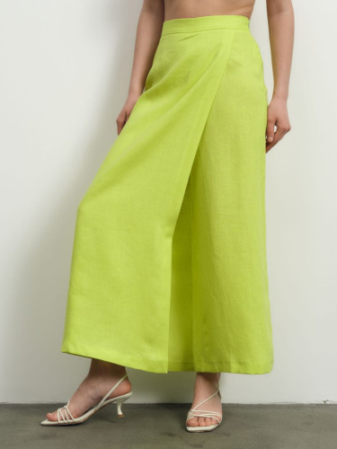 Юбка-брюки льняная 10990 лайм