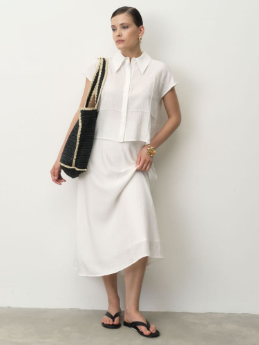 Блуза из вискозы 5011946 белая