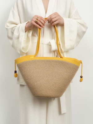 Сумка из джута Alexa желтая