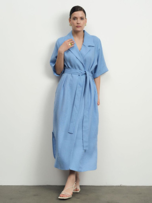 Платье женское 52130-ПЛ голубое