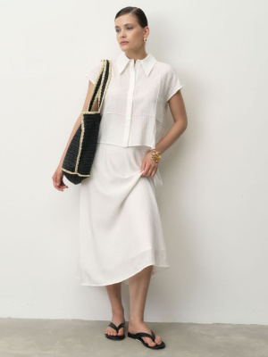 Блуза из вискозы 5011946 белая