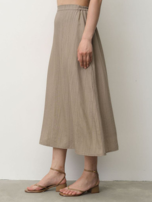 Юбка из вискозы 8011946 коричневая