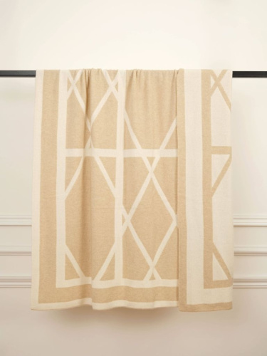 Плед из кашемира 39111 бежевый