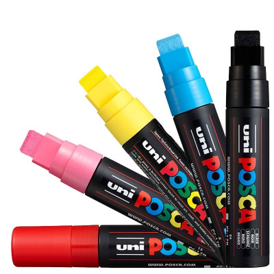 Маркер UNI "POSCA" PC-17K, 15,0 мм, наконечник скошенный, все цвета