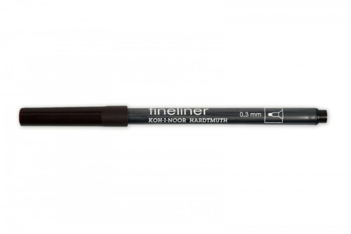 Линер Koh-I-Noor "Fineliner" 0,3 мм, коричневый