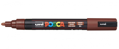 Маркер UNI "POSCA" PC-5M, 1,8-2,5 мм, наконечник пулевидный, цвет кофейный