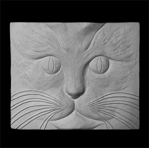 Гипс Основа для рисунка Кошка