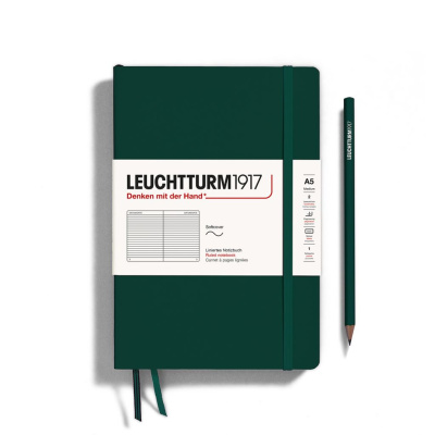 Блокнот в линейку Leuchtturm1917 "Natural Colors" 14,5x21 см 61 л, мягкая обложка, цвет: Зеленый ле