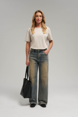 Удлиненная футболка прямого кроя