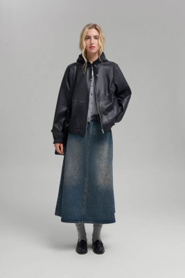 Джинсовая юбка миди А-силуэта