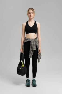 Спортивный топ из трикотажа в рубчик с антибактериальной пропиткой