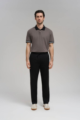 Брюки из хлопкового твила с эластичным поясом