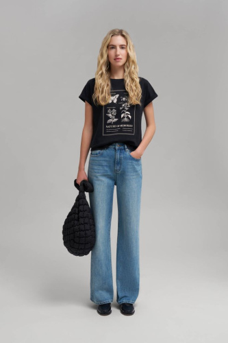 Футболка из хлопкового джерси свободного кроя