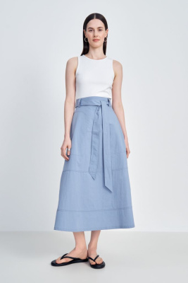 Юбка миди с поясом