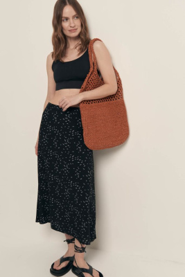 Юбка-миди силуэта трапеция