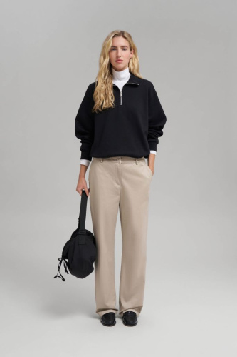 Брюки прямого кроя из твила