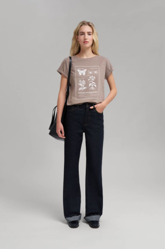 Футболка из хлопкового джерси свободного кроя