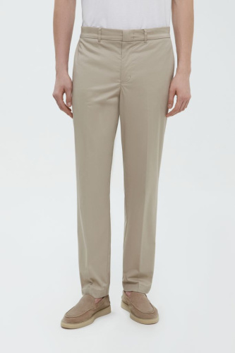 Брюки из хлопка полуприлегающего силуэта