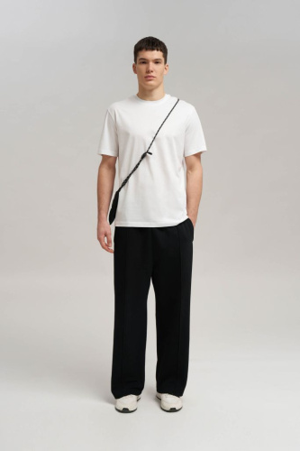 Футболка прямого кроя из мерсеризованного хлопка