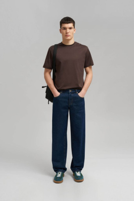 Футболка прямого кроя из мерсеризованного хлопка