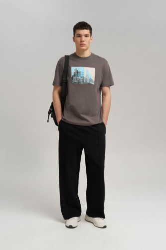 Футболка прямого кроя из хлопкового джерси