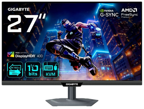Монитор 27" GIGABYTE M27UP EK 3840Ч2160, 16:9, IPS, 350cd/m, 1000:1, 1ms, 178°/178°, 160Hz, 2*HDMI, DP, 4*USB3.2, USB Type-C, Black