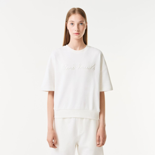 Женская толстовка Lacoste Loose Fit с коротким рукавом