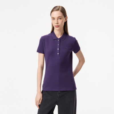 Женское поло Lacoste Slim Fit из эластичного хлопка
