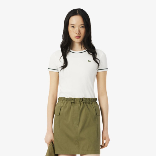 Женская хлопковая футболка Lacoste