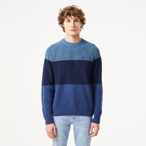 Мужской шерстяной свитер Lacoste в полоску