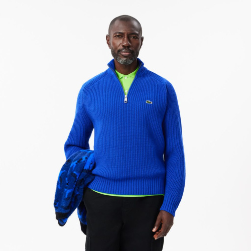 Мужской свитер Lacoste из овечьей шерсти на молнии