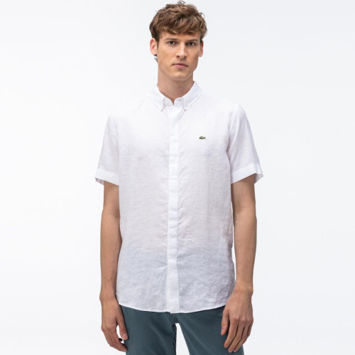 Мужская рубашка Lacoste из смеси хлопка и льна