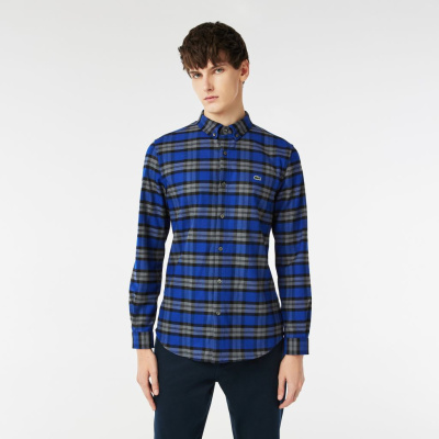 Мужская клетчатая рубашка Lacoste Slim Fit