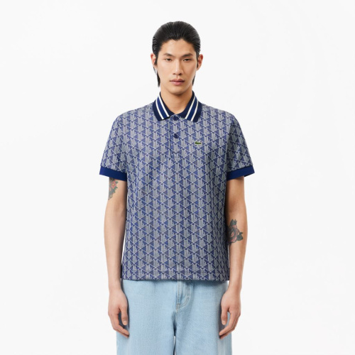 Мужское поло Lacoste Classic Fit с монограммой