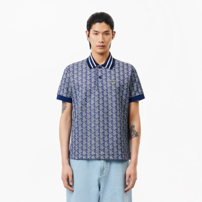Мужское поло Lacoste Classic Fit с монограммой