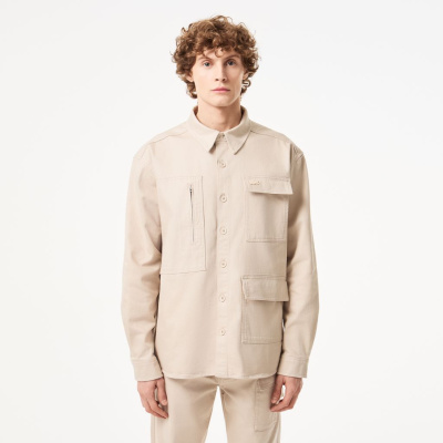 Мужская хлопковая рубашка Lacoste с карманами