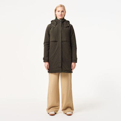 Женская парка Lacoste Loose Fit с капюшоном