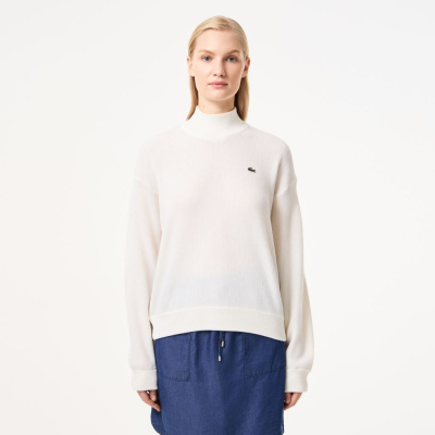 Женский шерстяной свитер Lacoste с высоким воротом