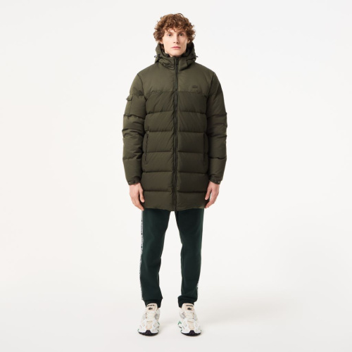 Мужской стёганый пуховик Lacoste с капюшоном