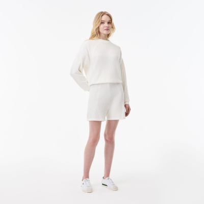 Женские рельефные шорты Lacoste из смеси хлопка