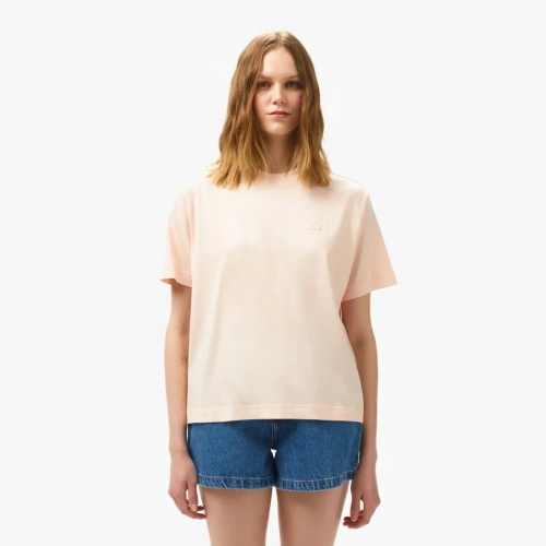 Женская хлопковая футболка Lacoste