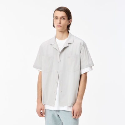 Мужская рубашка Lacoste loose Fit с коротким рукавом