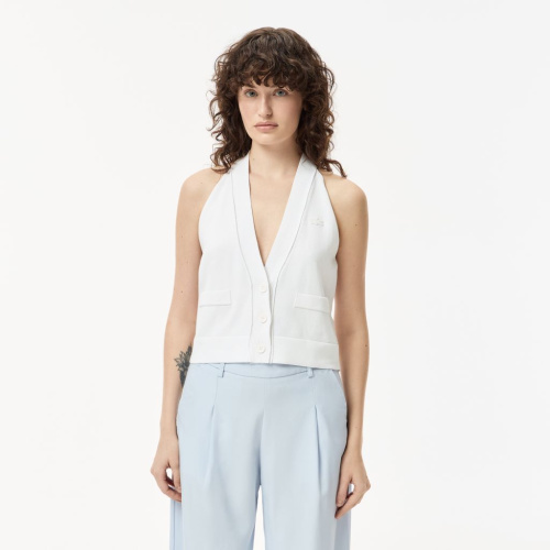 Женский лёгкий кардиган Lacoste без рукавов