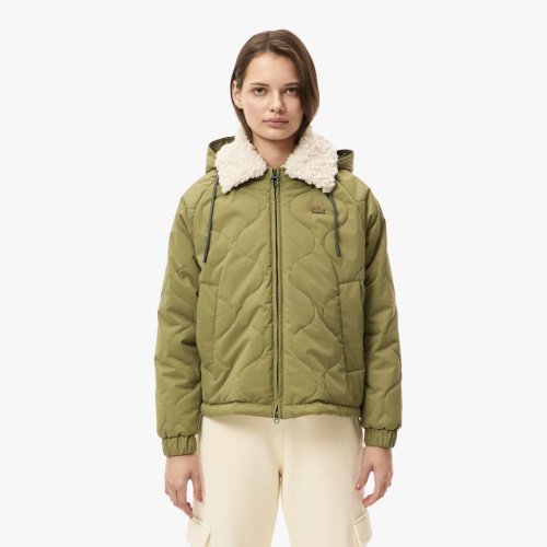 Женская куртка Lacoste с поло-воротником