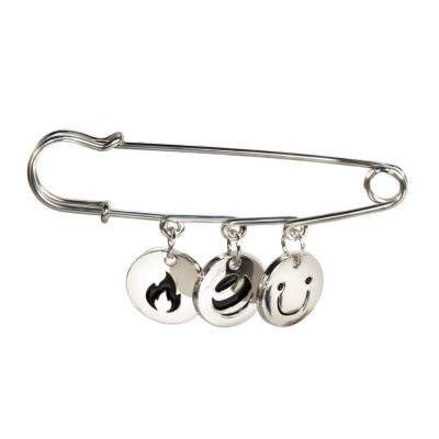 Брошь с тремя подвесками