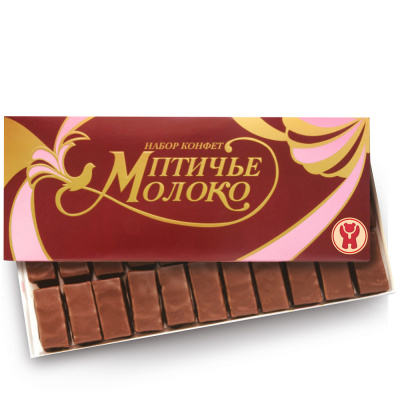 Конфеты в коробке Птичье молоко, Любимые с Детства, Шоколадная фабрика Новосибирская,300 гр.