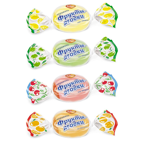 Леденцовая карамель Фрукты-ягодки микс, Рот Фронт